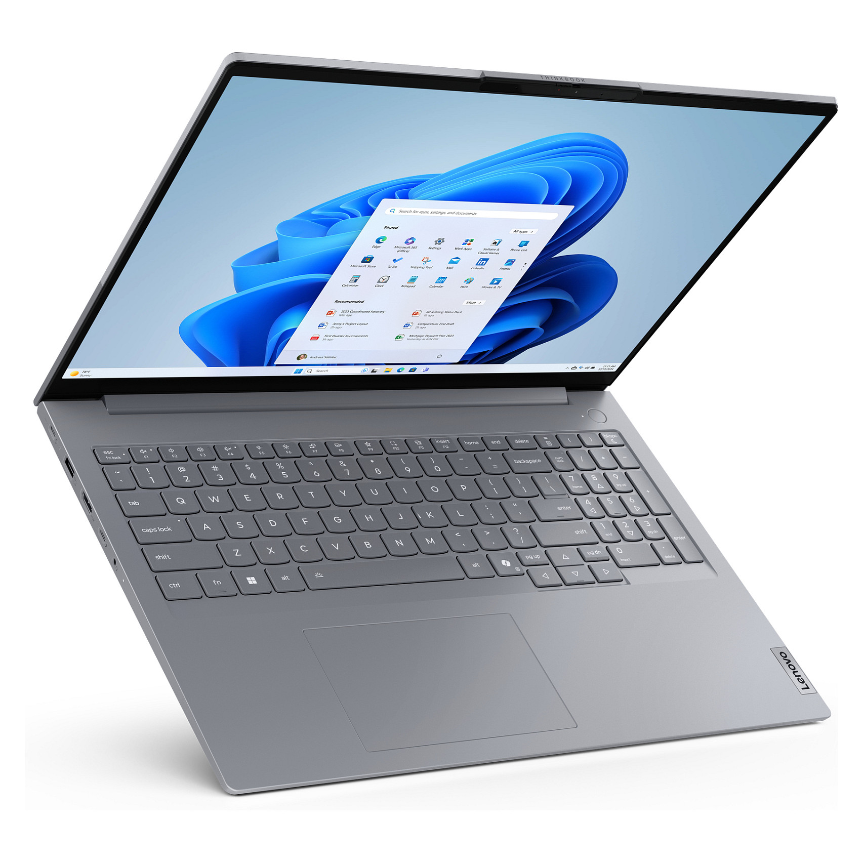 Laptop LENOVO ThinkBook 16 G8 (16", WUXGA, Intel Core Ultra 9 185H, 16GB, 512GB SSD, Intel Arc Graphics, Windows 11 Pro, Non-HR tipkovnica, Arctic Grey)-7