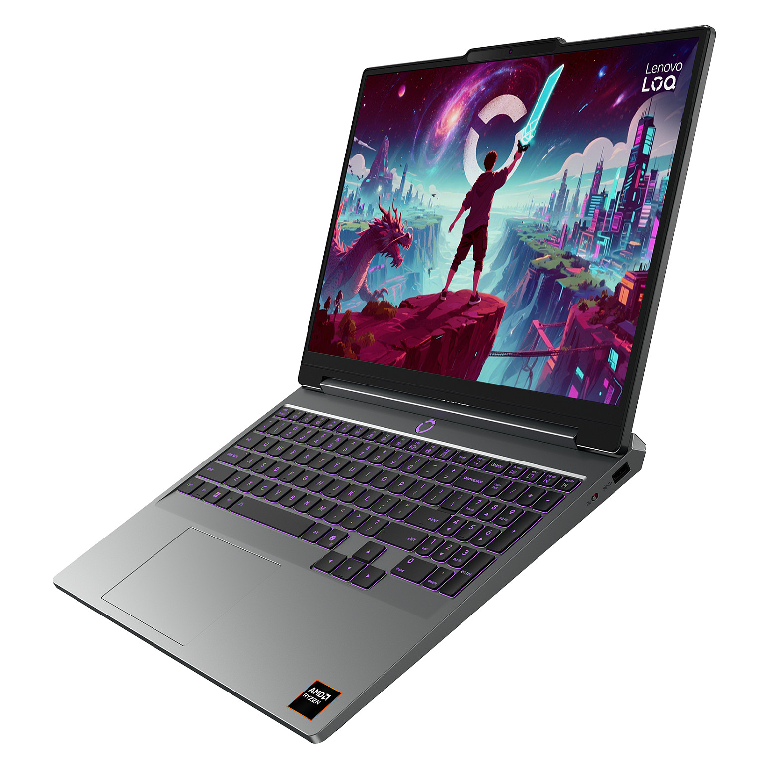 Laptop LENOVO LOQ 15AHP11 (15.3", WUXGA, AMD Ryzen 7 250, 16GB, 1TB SSD, NVIDIA GeForce RTX 5060 8GB, Windows 11 Home, Non-HR tipkovnica, Luna Grey)-10
