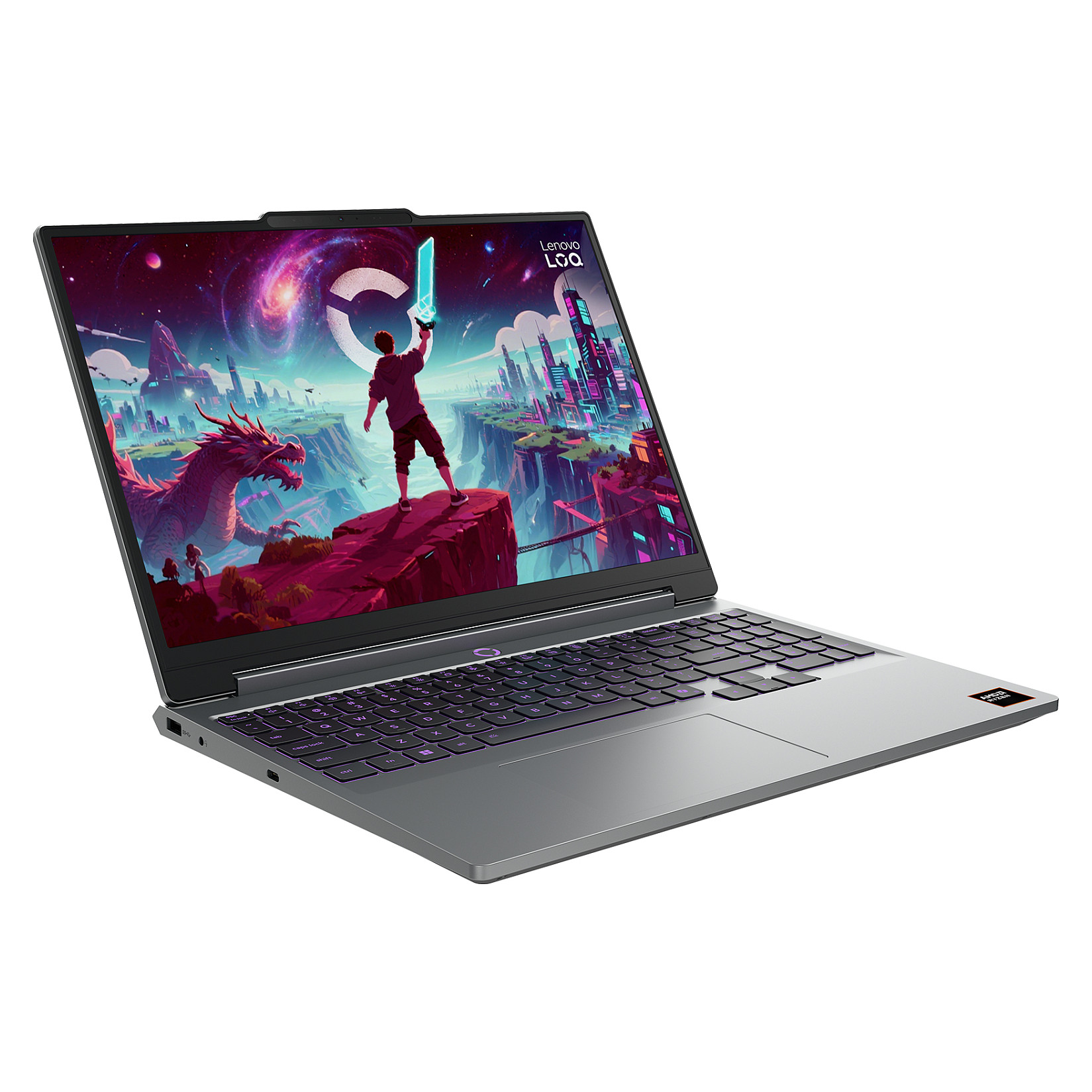 Laptop LENOVO LOQ 15AHP11 (15.3", WUXGA, AMD Ryzen 7 250, 16GB, 1TB SSD, NVIDIA GeForce RTX 5060 8GB, Windows 11 Home, Non-HR tipkovnica, Luna Grey)-1