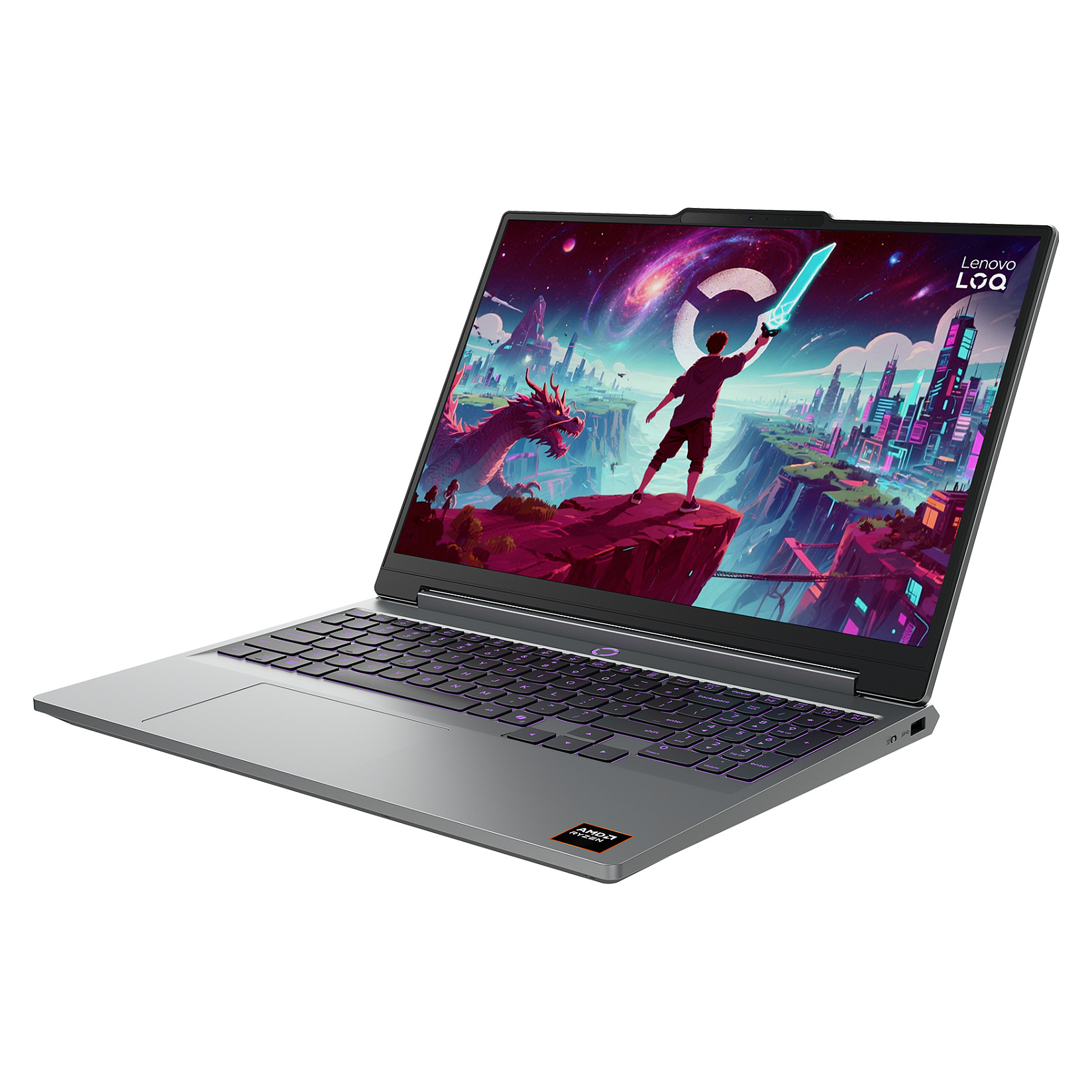 Laptop LENOVO LOQ 15AHP11 (15.3", WUXGA, AMD Ryzen 7 250, 16GB, 1TB SSD, NVIDIA GeForce RTX 5060 8GB, Windows 11 Home, Non-HR tipkovnica, Luna Grey)-2