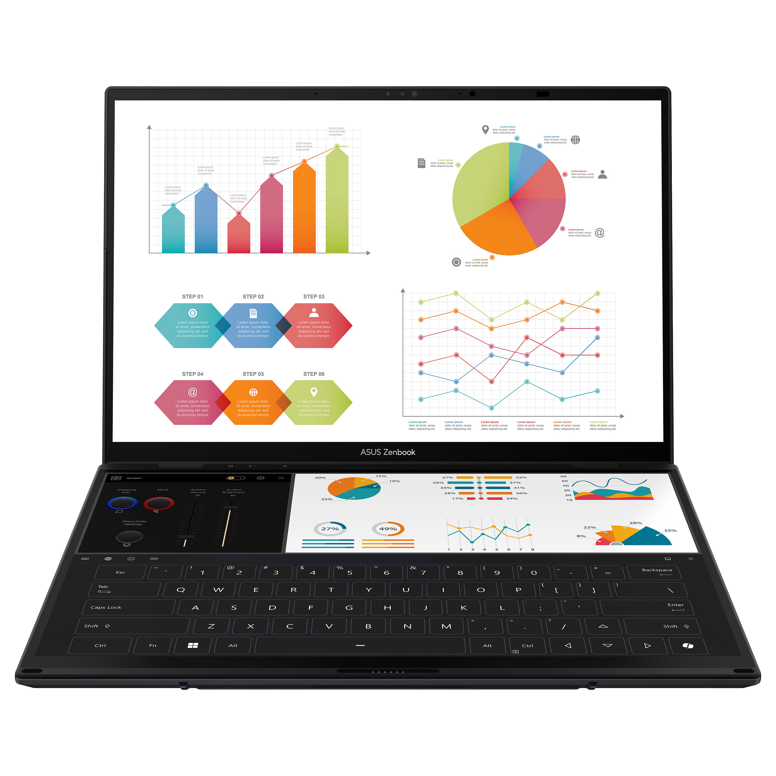 Laptop ASUS Zenbook Duo UX8406CA-QL055W (14", OLED, 3K, Intel Core Ultra 9 285H, 16GB, 1TB SSD, Intel Arc Graphics, Windows 11 Home, Non-HR tipkovnica, Inkwell Gray)-5
