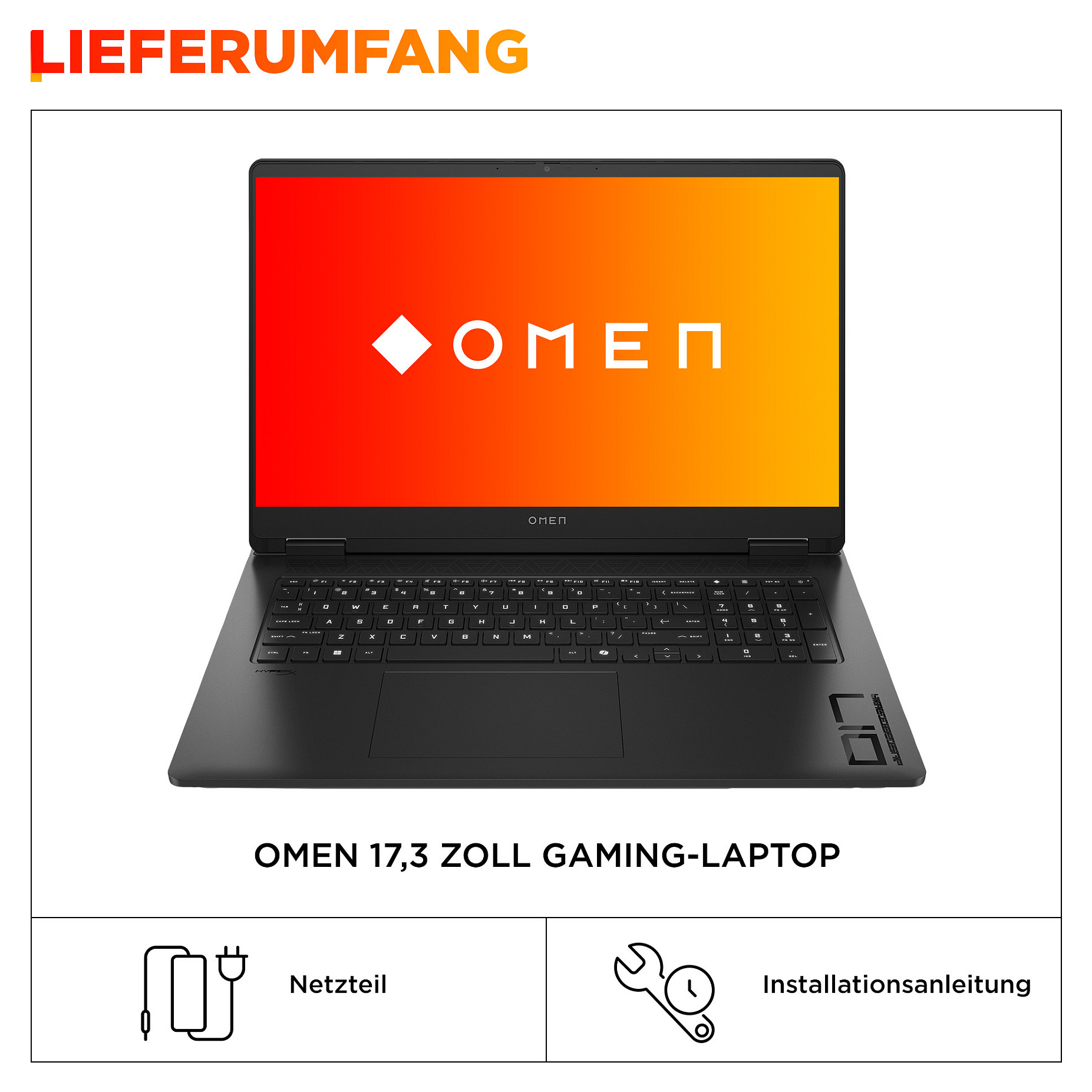 Laptop HP OMEN 17-db1173ng (17.3", QHD, AMD Ryzen AI 7 350, 32GB, 1TB SSD, NVIDIA GeForce RTX 5060, Windows 11 Home, DE tipkovnica, Crna)-5