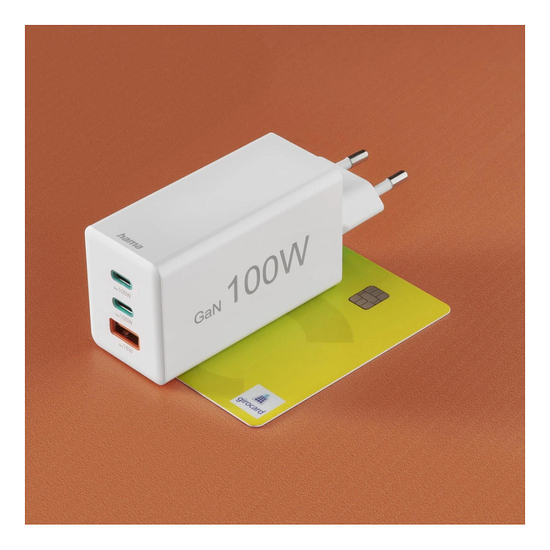 HAMA Schnellladegert GaN, 2x USB-C PD, 1x USB-A QC 65W Wei-12