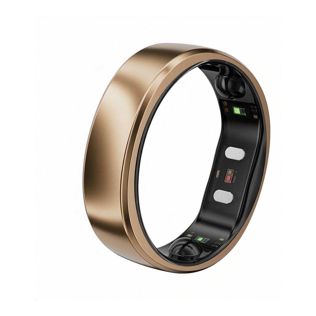 RingConn Smart Ring Gen2 Air fÃ¼r Frauen und MÃ¤nner - Schlaf- und Fitness Tracking Wearable - Herzfrequenz - DÃ¼nengold GrÃ¶ÃŸe 10-0