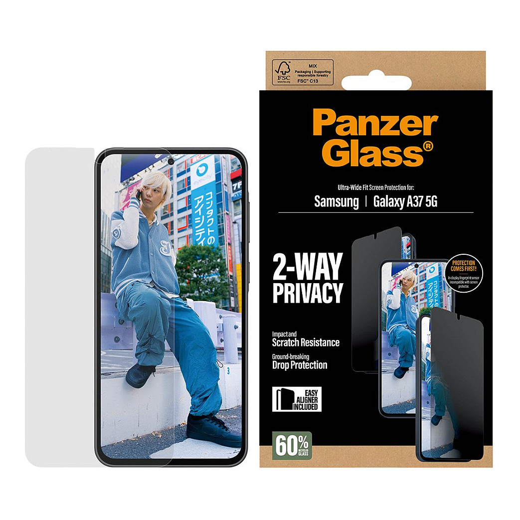 PanzerGlass Privacy Displayschutz Samsung Galaxy A37 Ultra-Wide Fit EasyAligner