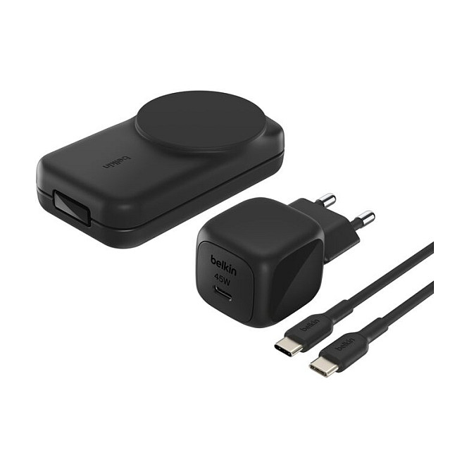 Bežični punjač BELKIN BoostCharge Pro 3-u-1 Qi2 sklopivi crna boja (WIZ036)-7