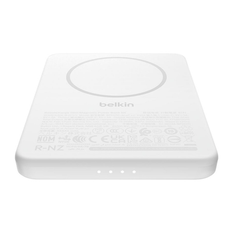 Belkin BoostCharge Slim 5000mAh mag.Powerb. 7,5W wei BPD010hqWH-3
