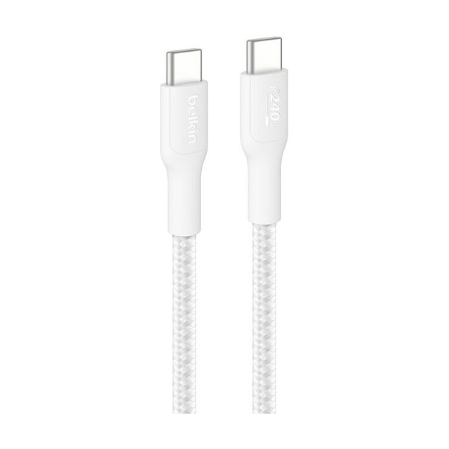 Belkin USB-C/USB-c Kabel 240W 3m geflochten, wei CAB025hq3MWH-0