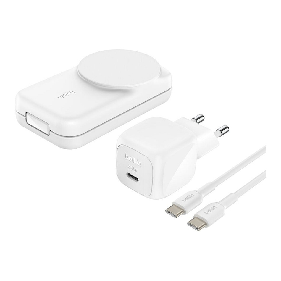 Bežični punjač BELKIN BoostCharge Pro 3-u-1 Qi2 sklopivi bijela boja (WIZ036kqWH)-7