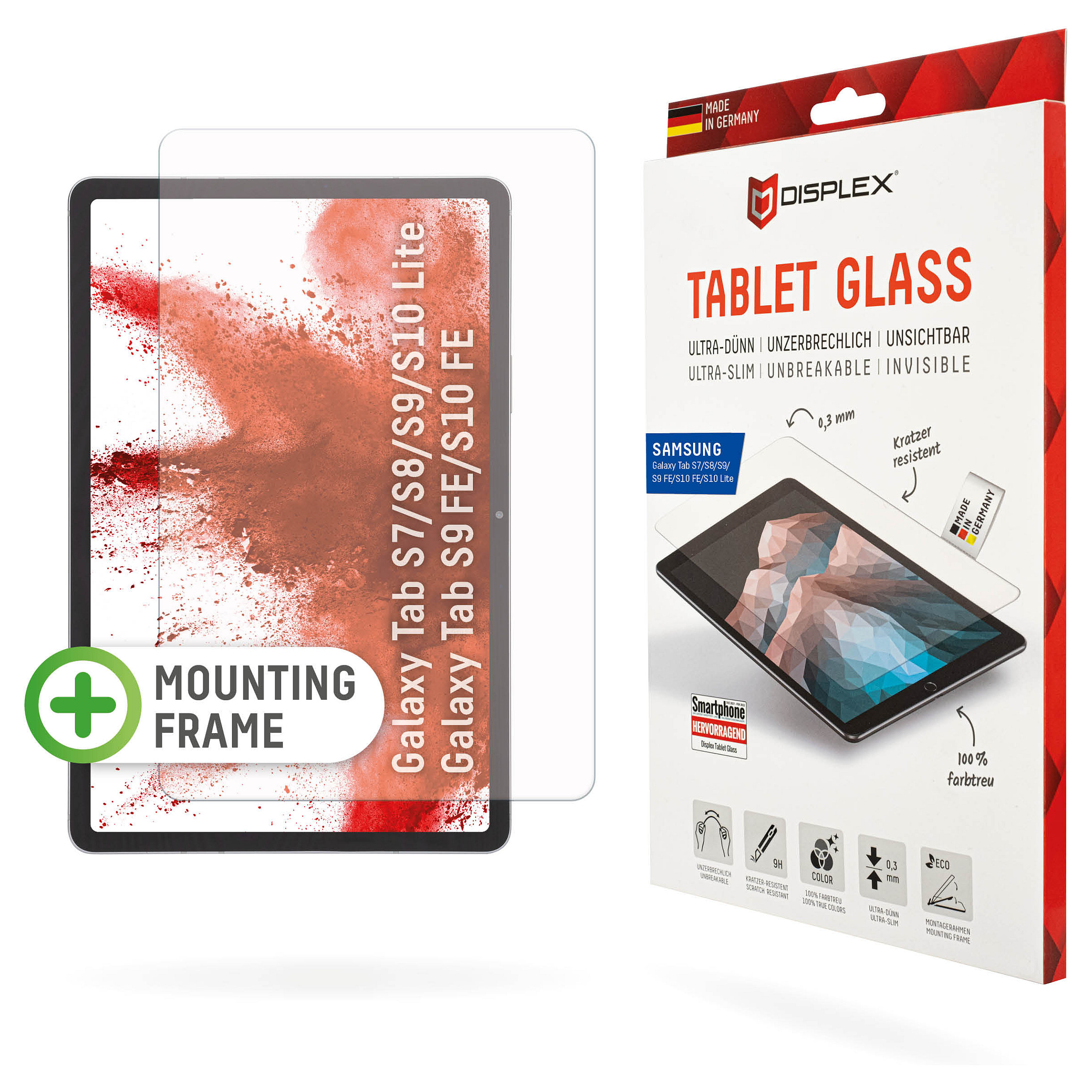 Zaštitno staklo DISPLEX Tablet Glass (9H) za Samsung Galaxy Tab S8 / S9 / S9 FE-0