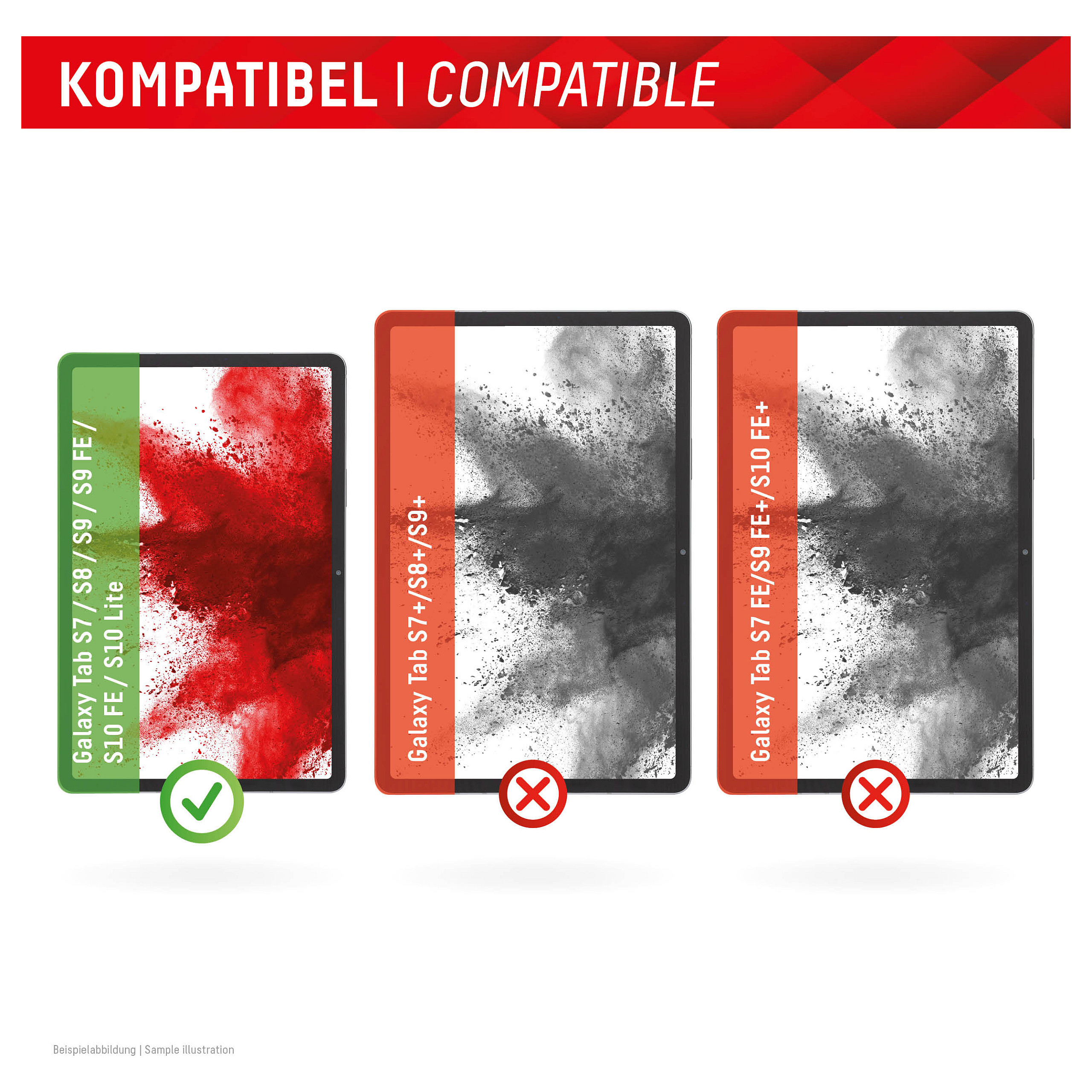 Zaštitno staklo DISPLEX Tablet Glass (9H) za Samsung Galaxy Tab S8 / S9 / S9 FE-4