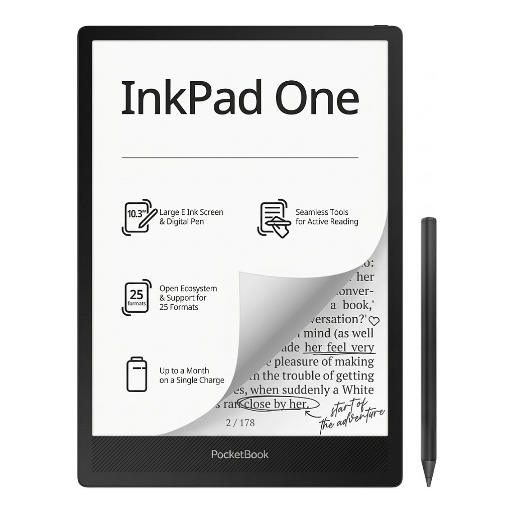E-čitač knjiga POCKETBOOK InkPad One (7.8", 32GB, IPX8) mat crna boja