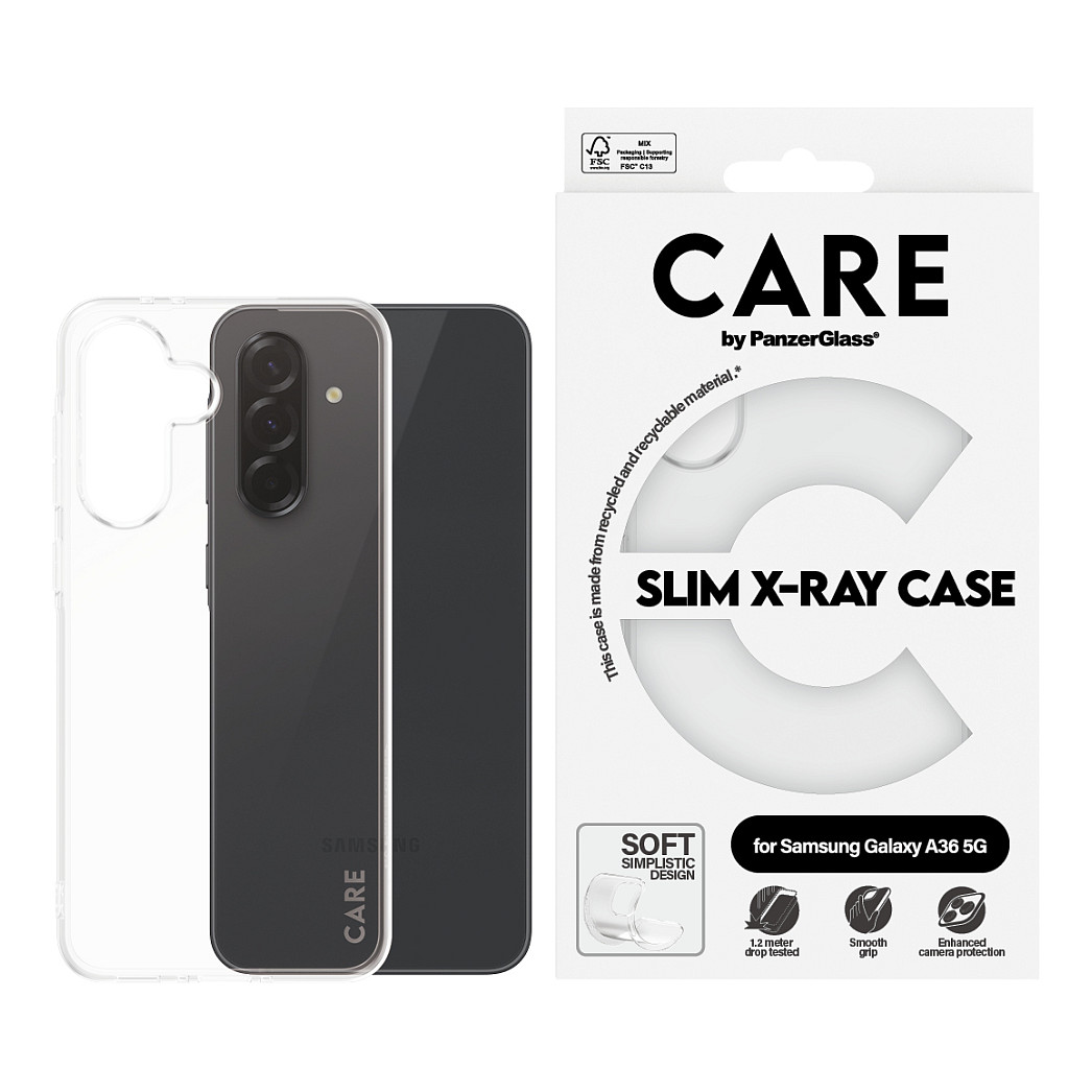Zaštitna maska PANZERGLASS CARE Fashionable Case X-Ray za Samsung Galaxy A35 5G, prozirna-1