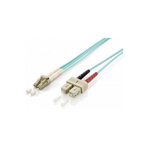 Equip LWL Patchkabel LC->SC 10.00m Multimode Duplex OM3 turq Polybeutel-0