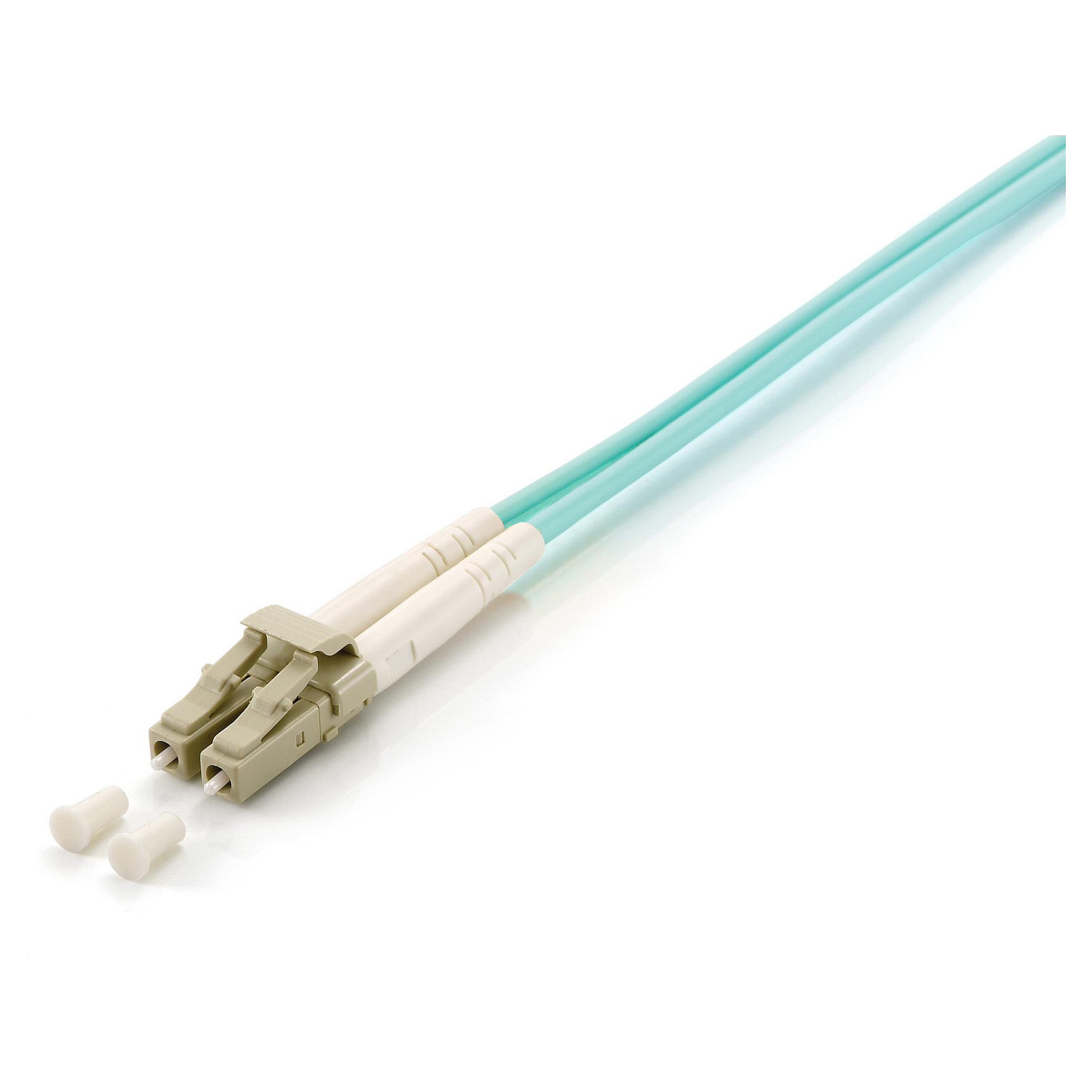 Optički kabel EQUIP LC/LC 25m Multimode Duplex OM3 tirkizna boja-1