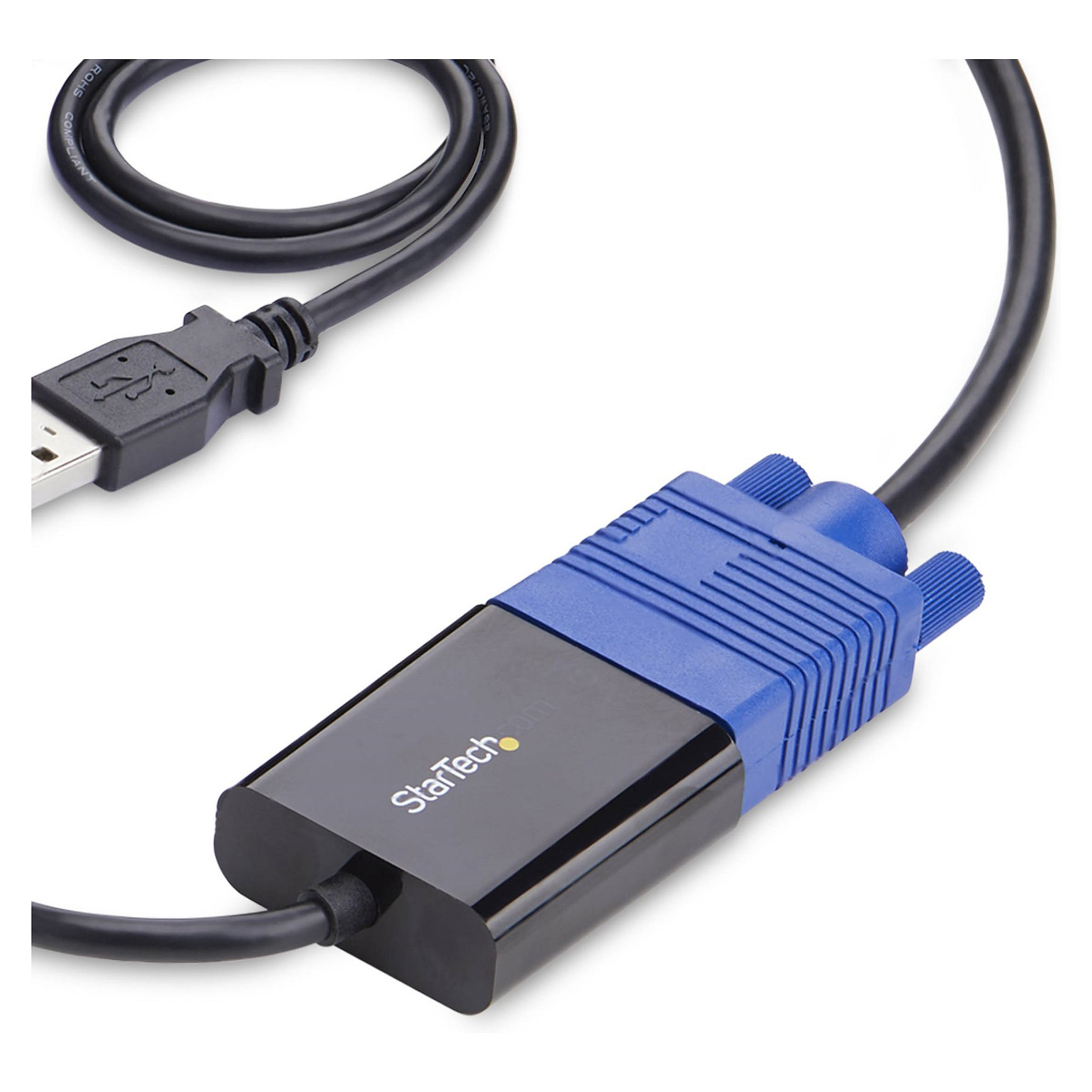 StarTech Mobiler Laptop Crash-Cart-Adapter USB-VGA-Mini DisplayPort KVM-Konsole Dateiubertragung-Videoaufzeichnung TAA-1