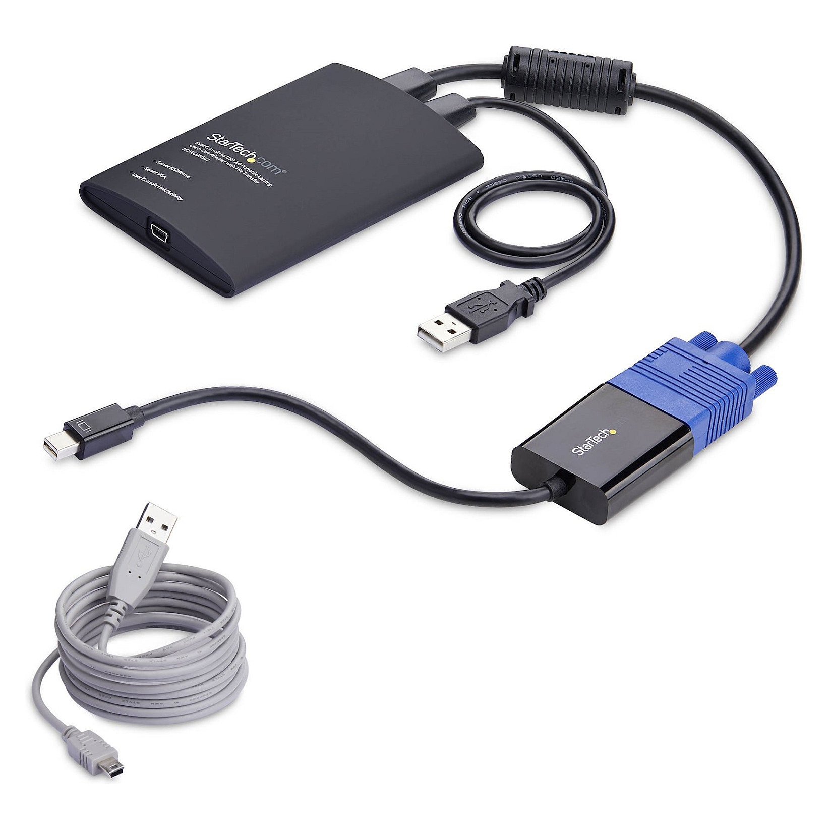 StarTech Mobiler Laptop Crash-Cart-Adapter USB-VGA-Mini DisplayPort KVM-Konsole Dateiubertragung-Videoaufzeichnung TAA-6