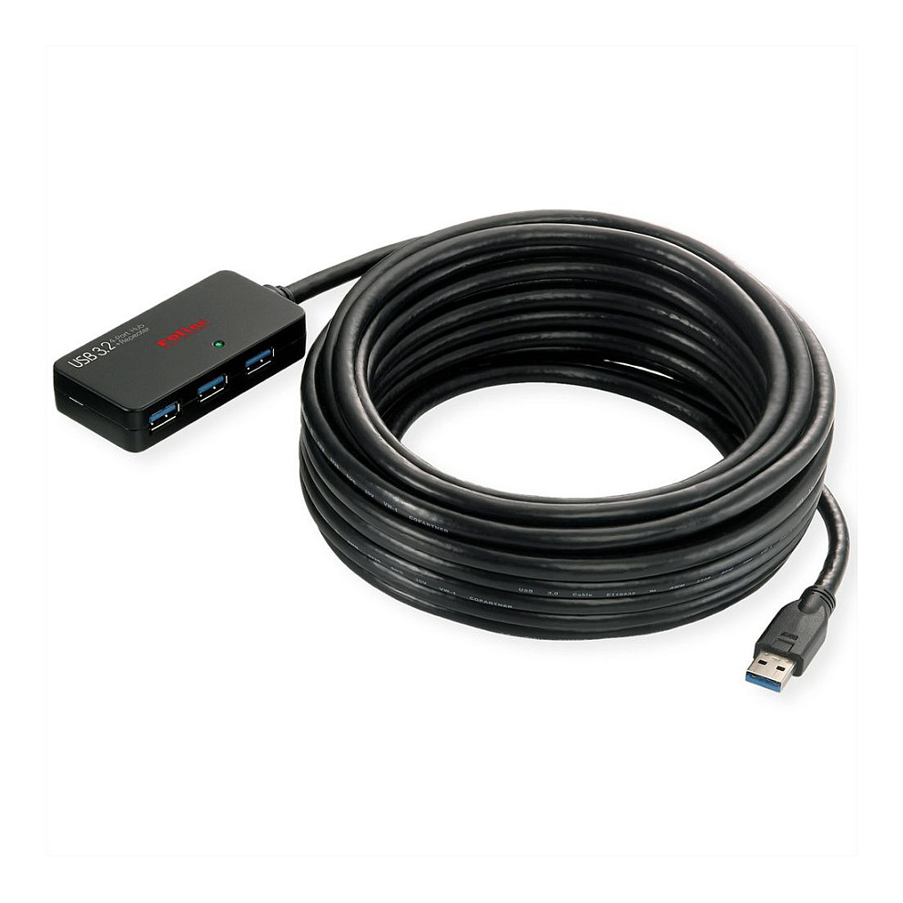 ROLINE aktivni USB 3.2 Gen 1 Hub, 4-portni, 10m-0
