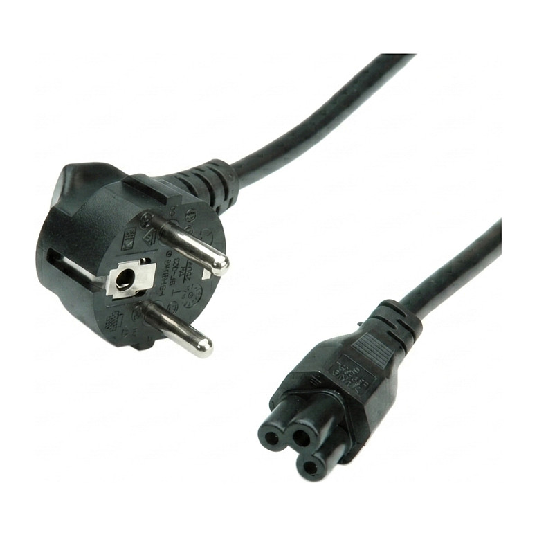 Kabel za napajanje VALUE za laptop (C5), 0.8 m, crna boja-0