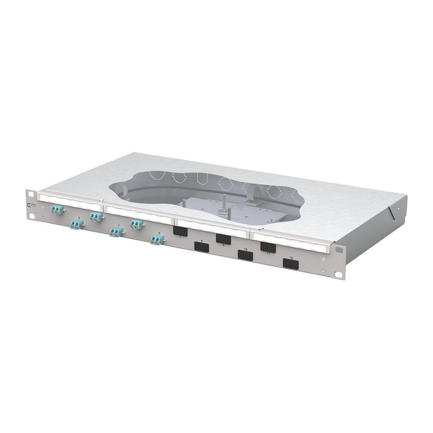 Optički prespojni panel METZ CONNECT OpDAT fix2 19" 2U (6x LC-D, OM3)-0