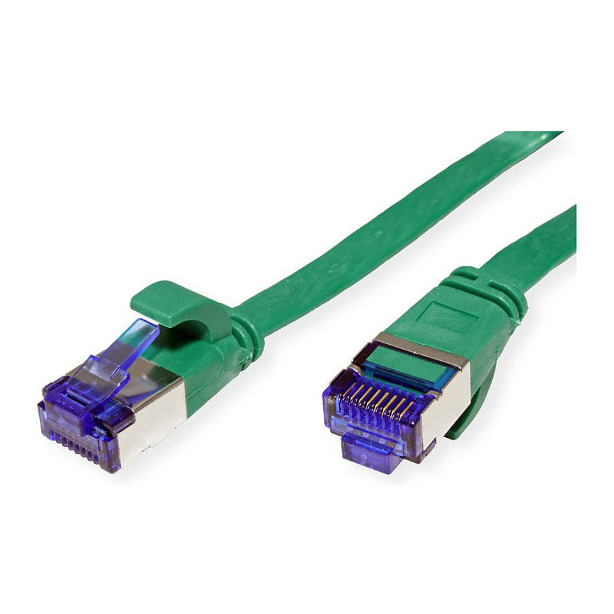 VALUE Patchkabel Cat.6A (Class EA) FTP, extra-flach, grn, 1 m-1