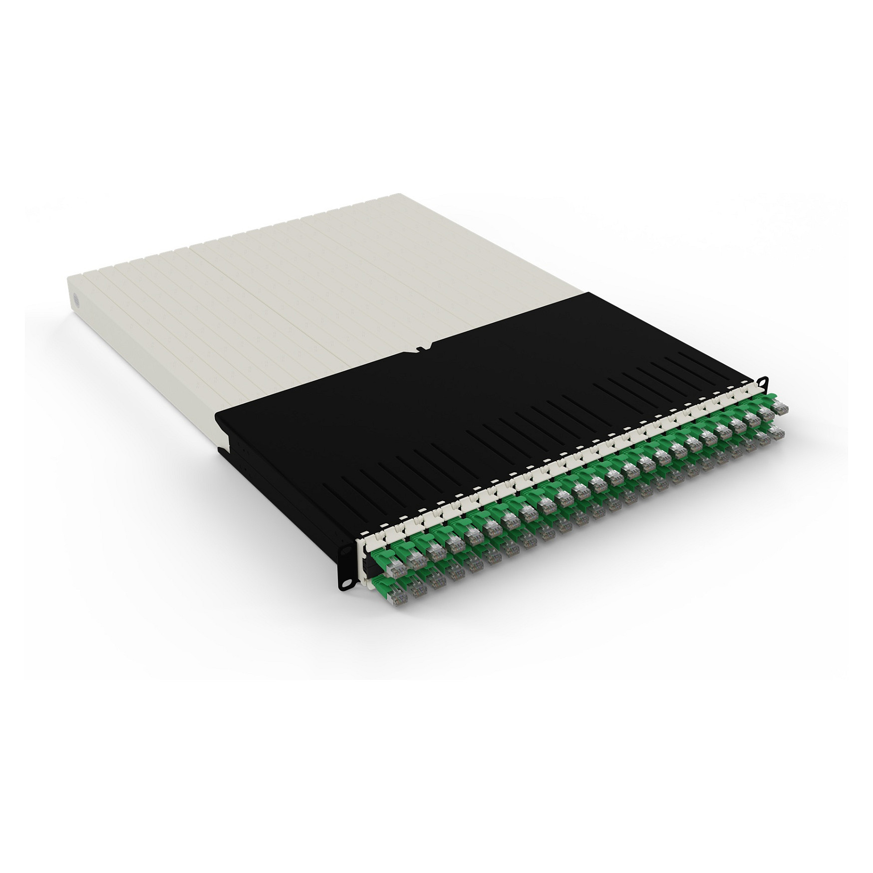 PATCHBOX Plus+ STP sustav za upravljanje kabelima 24x Cat.6a (1.8m), zelena boja-0