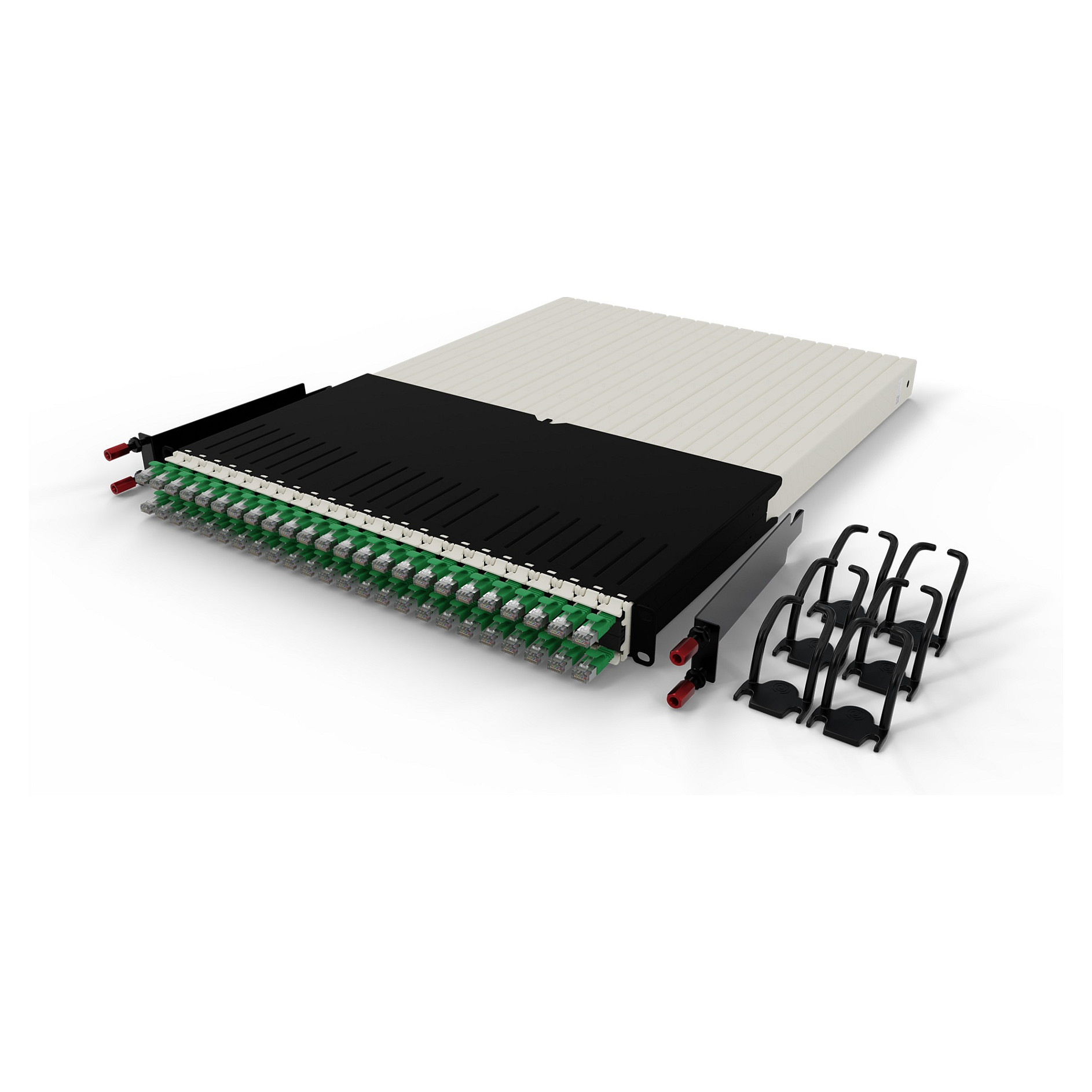 PATCHBOX Plus+ STP sustav za upravljanje kabelima 24x Cat.6a (1.8m), zelena boja-3