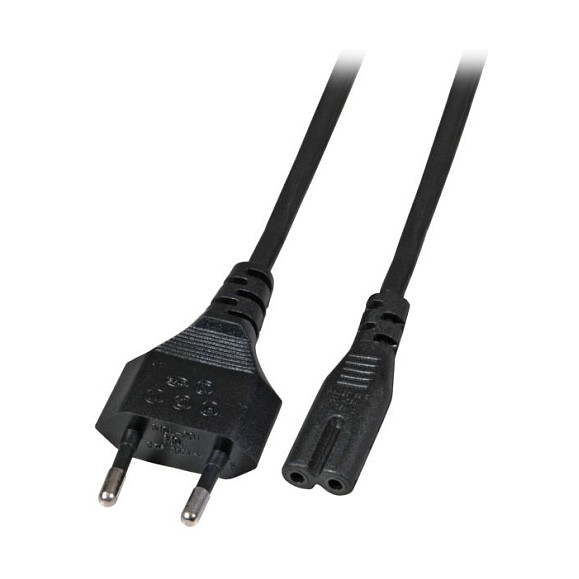 Strujni kabel EFB Elektronik Euro na C7 (1 m, crna boja)