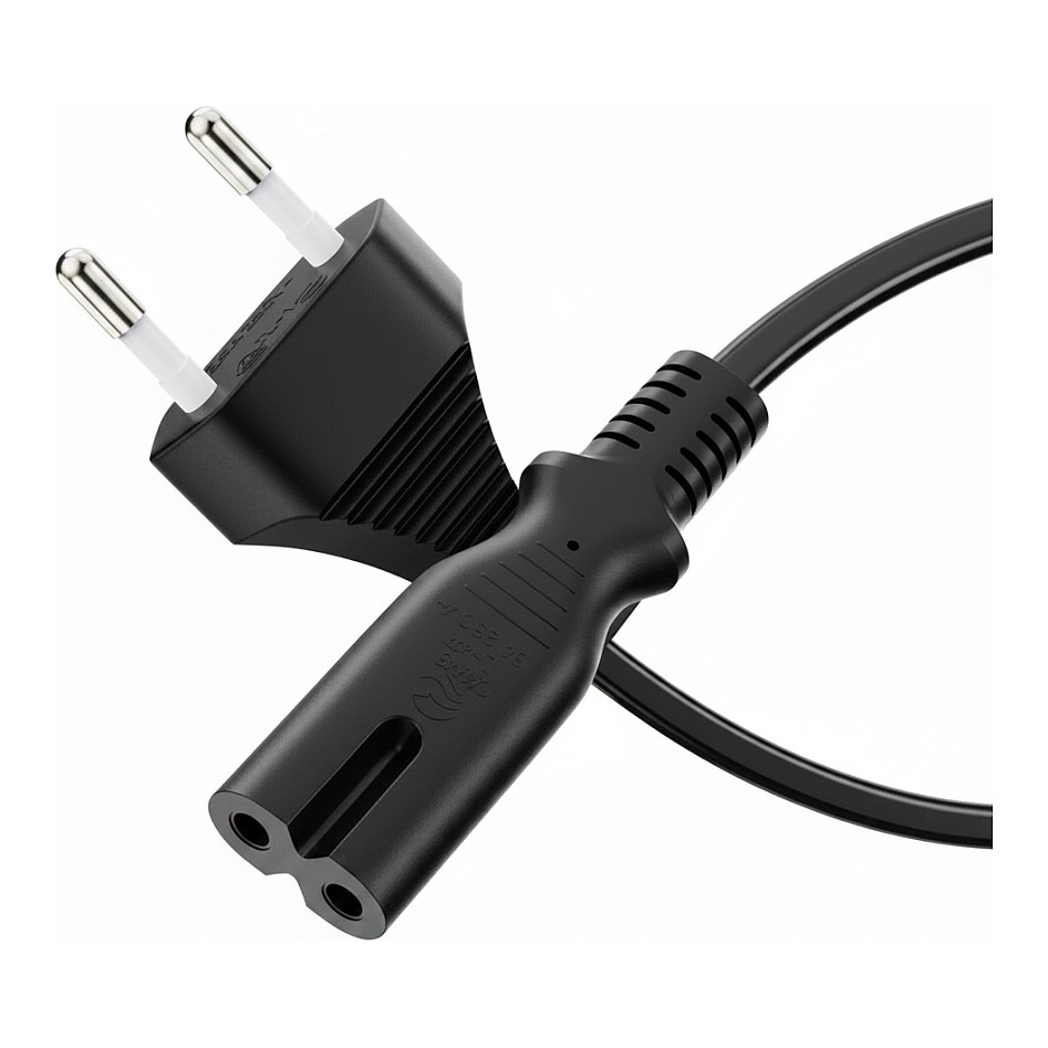 Strujni kabel EFB Elektronik EK502.3V2 Euro na C7 (3 m, crna boja)-0