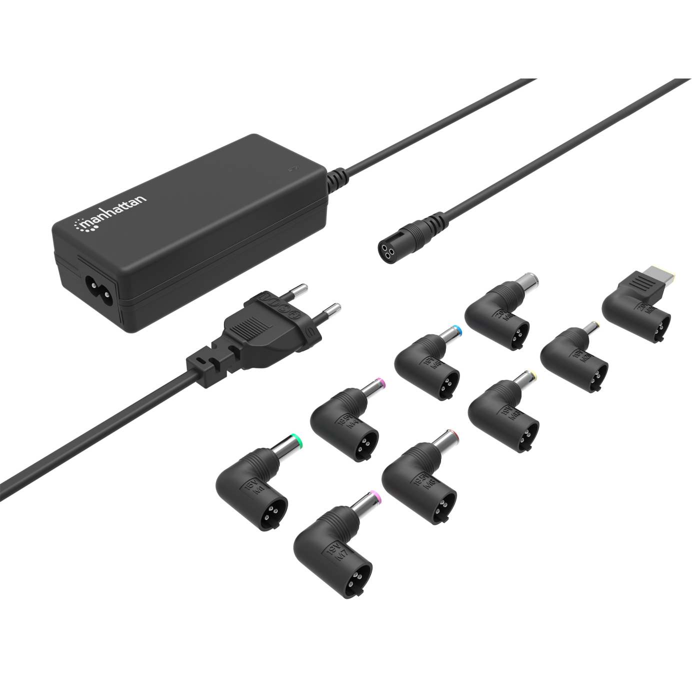 Univerzalni punjač za laptop MANHATTAN 65W, crna boja-5