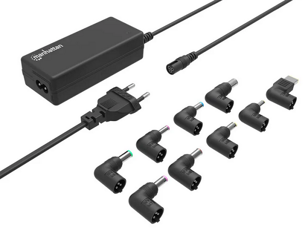 Univerzalni punjač za laptop MANHATTAN 65W, crna boja-7
