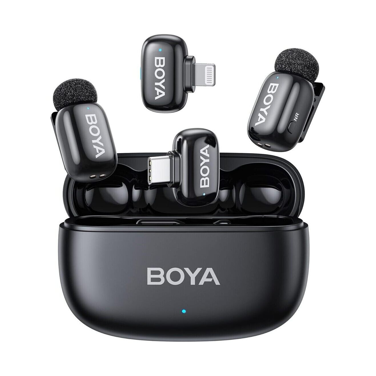 Mikrofon BOYA mini 2-01, bežični, USB C, Lightning, crni-0