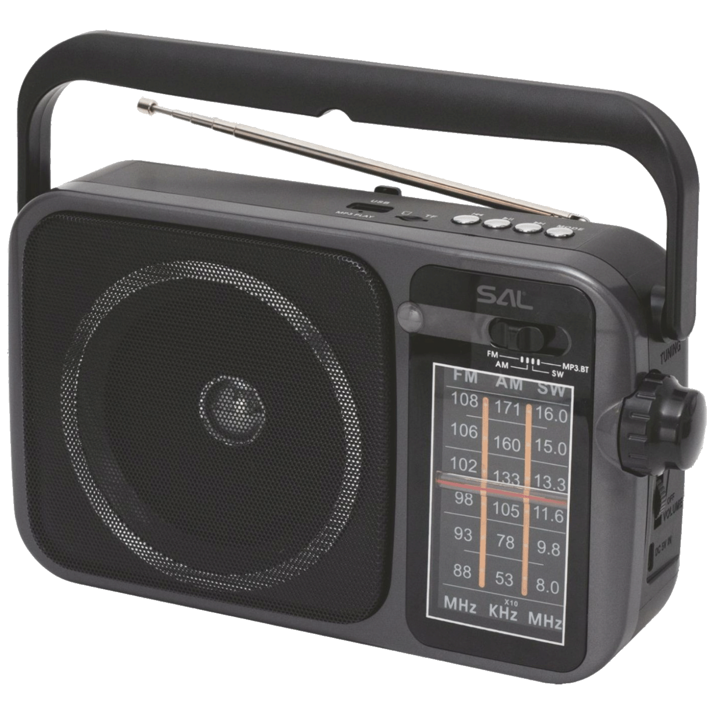 Prijenosni radio prijemnik SAL RPR10 (Bluetooth, USB, microSD)-0
