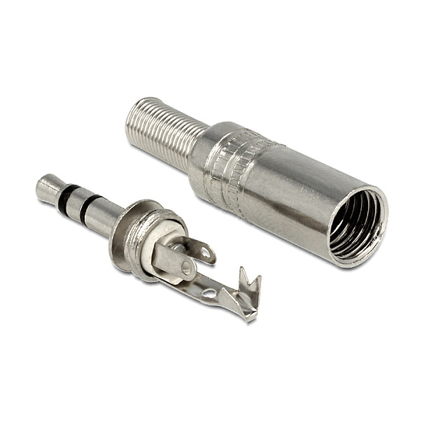 Stereo Klinkenstecker 3,5 mm 3 Pin mit Knickschutz LÃ¶tversion-1