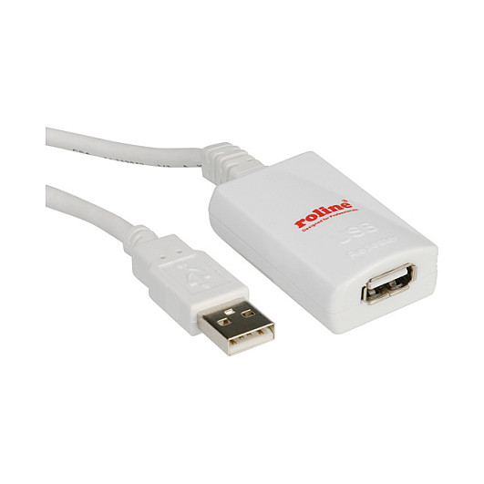 ROLINE USB 2.0 Verlngerung weiss 5m-0