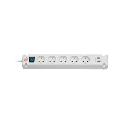 Brennenstuhl Steckdosenleiste Bremounta 5x+USB weiÃŸ 3m-0