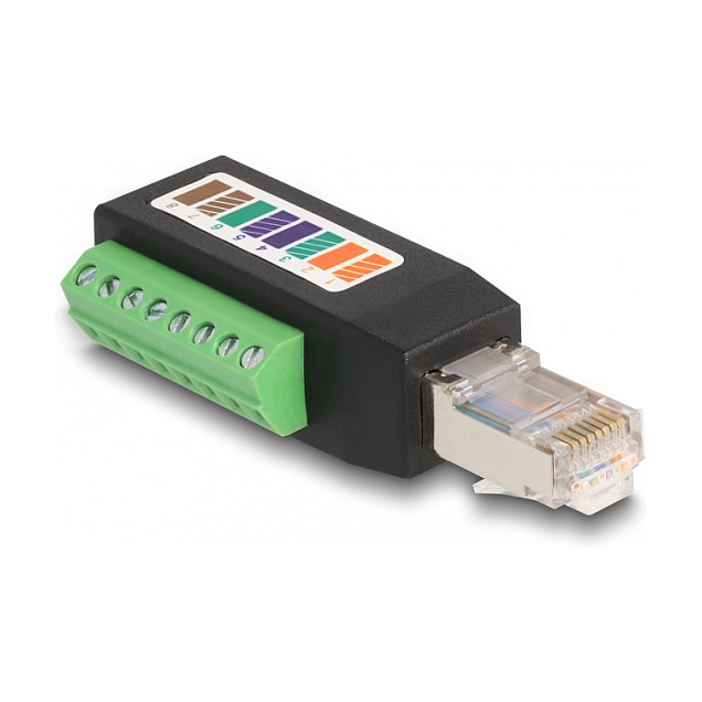 Delock RJ45 Stecker Cat.5e zu Terminalblock Adapter 90Â° gewinkelt-0