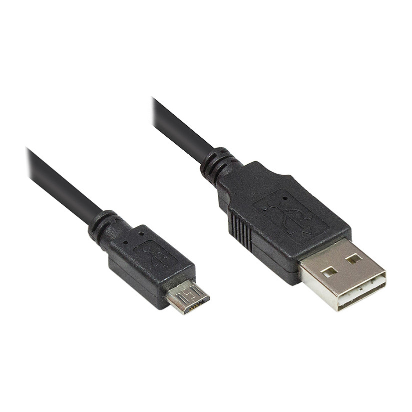 Kabel GOOD CONNECTIONS EASY USB-A na Micro-B 2.0 (0.5m), crna boja