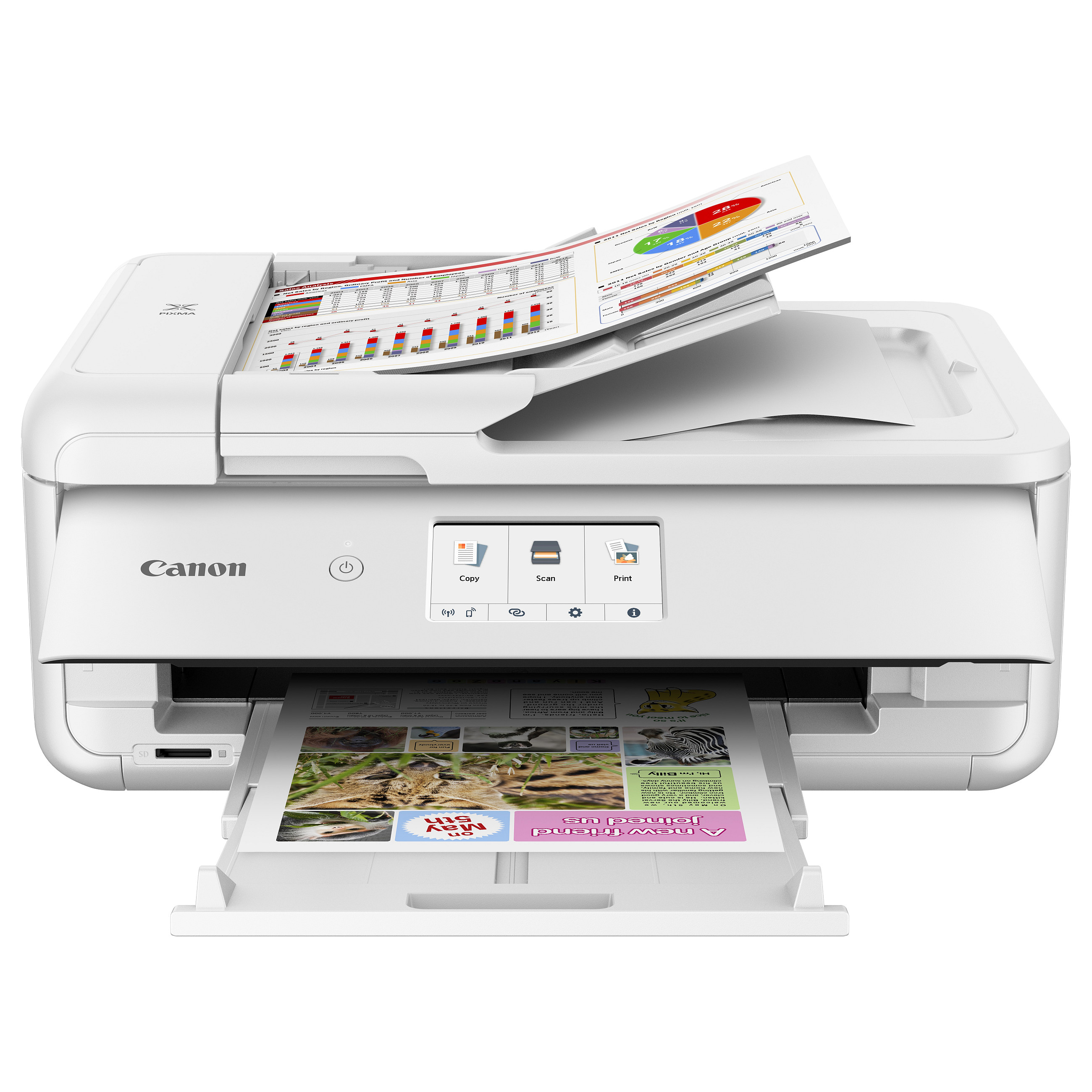 Multifunkcijski printer CANON PIXMA TS9551C (tintni, u boji, ispis/kopiranje/skeniranje, A3, ADF, duplex, Wi-Fi, bijela boja)-5