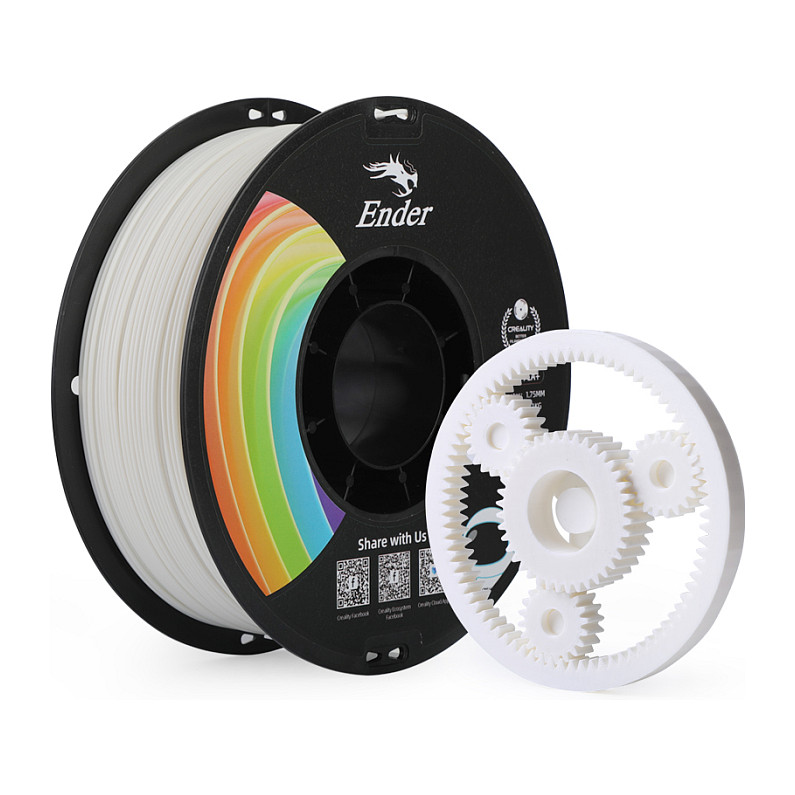 Creality PLA+ Filament White, 3D-Filament (wei, 1 kg, 1,75 mm, auf Rolle)-0