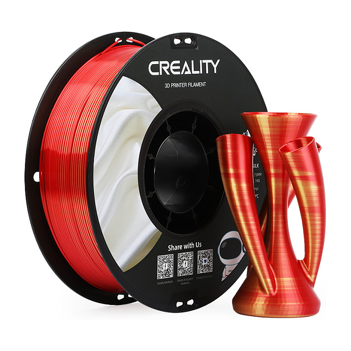 Creality CR-Silk PLA Filament Gold/Rot, 3D-Filament (1 kg, 1,75 mm, auf Rolle)-0