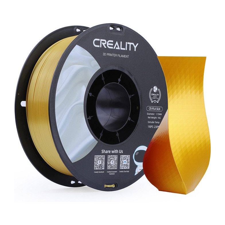 Filament za 3D printer CREALITY CR-Silk PLA 1.75 mm (1 kg) zlatna boja-0