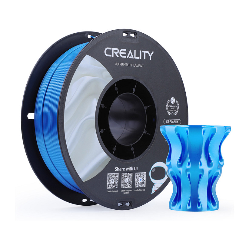 Filament za 3D printer CREALITY CR-Silk PLA (1.75 mm, 1 kg), plava boja-0