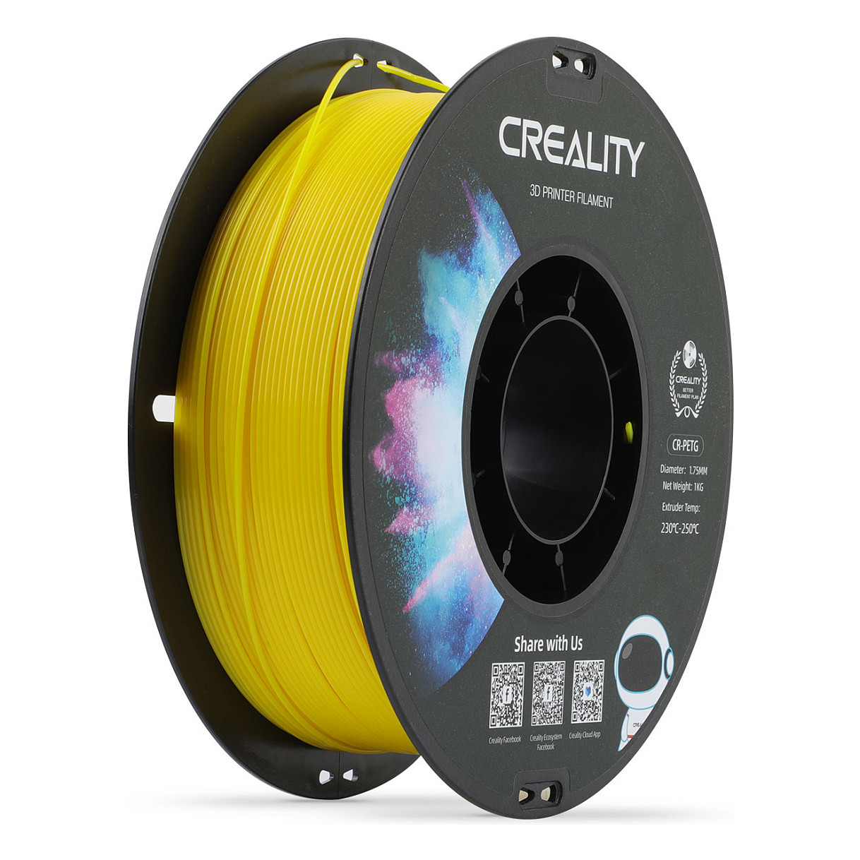 Filament za 3D printer CREALITY CR-PETG 1.75 mm (1 kg), žuta boja