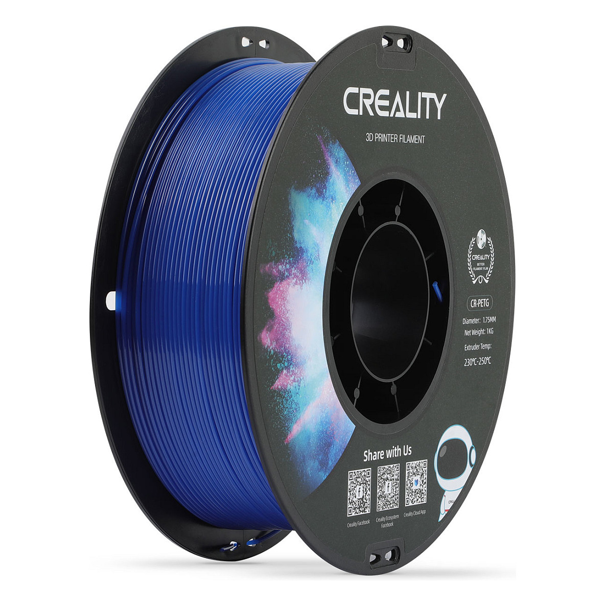 PETG filament CREALITY CR-PETG za 3D printer (1,75 mm, 1 kg, plava boja)