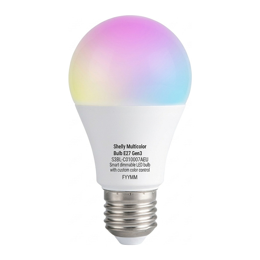 Shelly Plug & Play Multicolor Bulb E27 Gen3 LED Lampe dimmbar Messfunktion WLAN BT-0