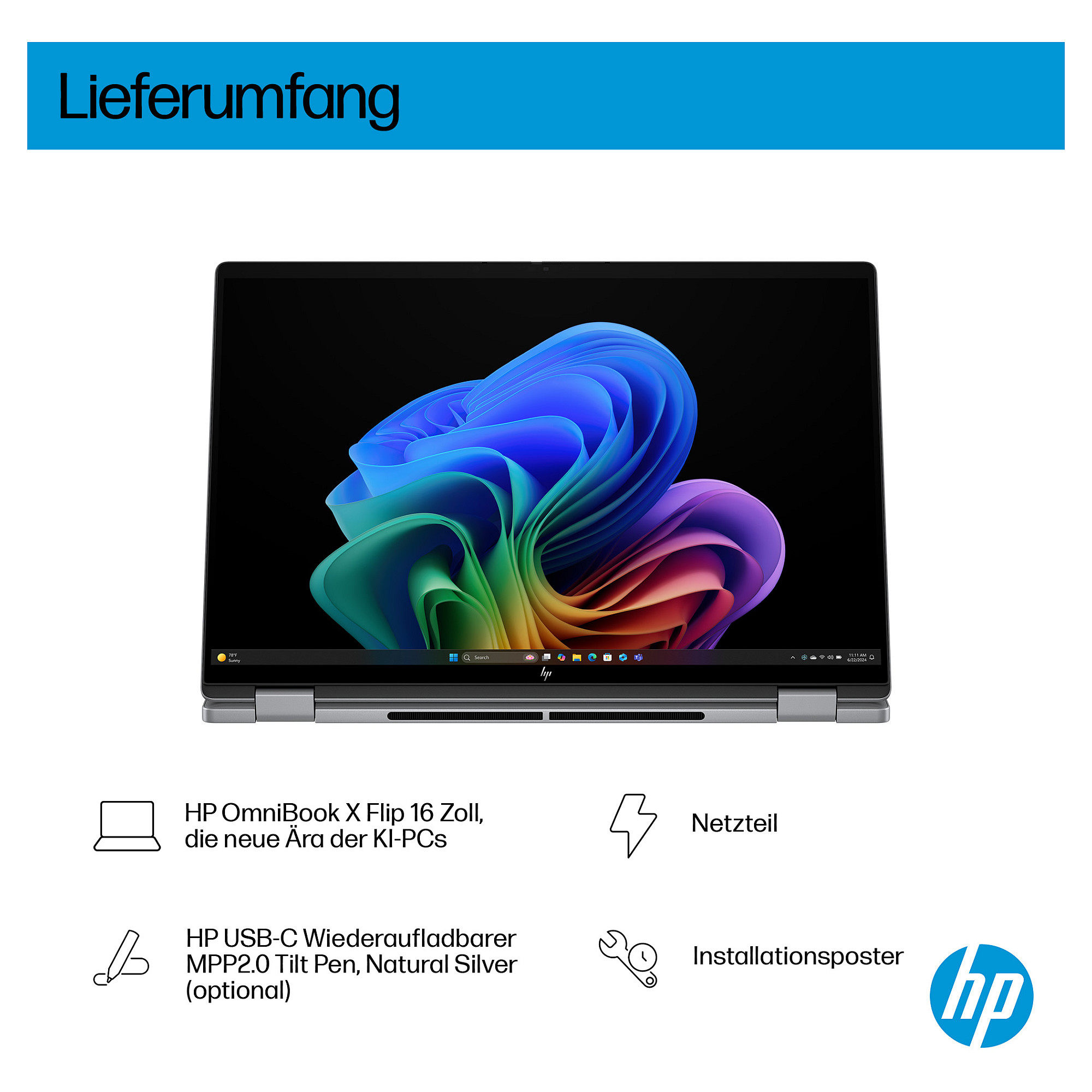 HP OmniBook X Flip 16-ar0177ng RYZ AI 7 350/32GB/1TBSSD/W11 Home Touch-5