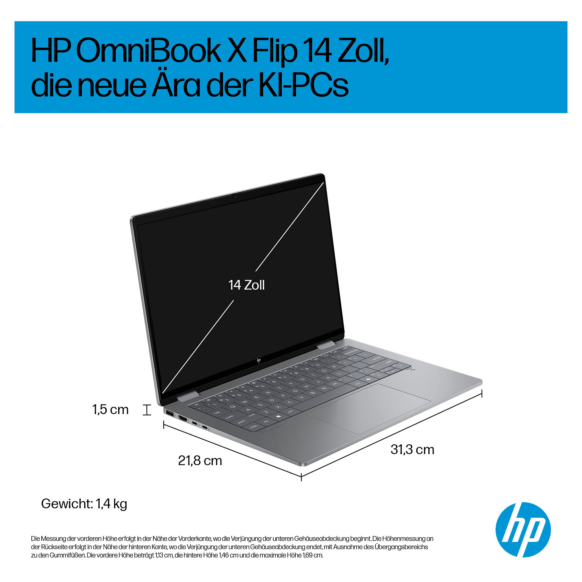 Laptop HP OmniBook X Flip (14", OLED, 3K, Intel Core Ultra 7 258V, 32GB, 1TB SSD, Intel Arc Graphics, Windows 11 Home, DE tipkovnica, Srebrna)-6