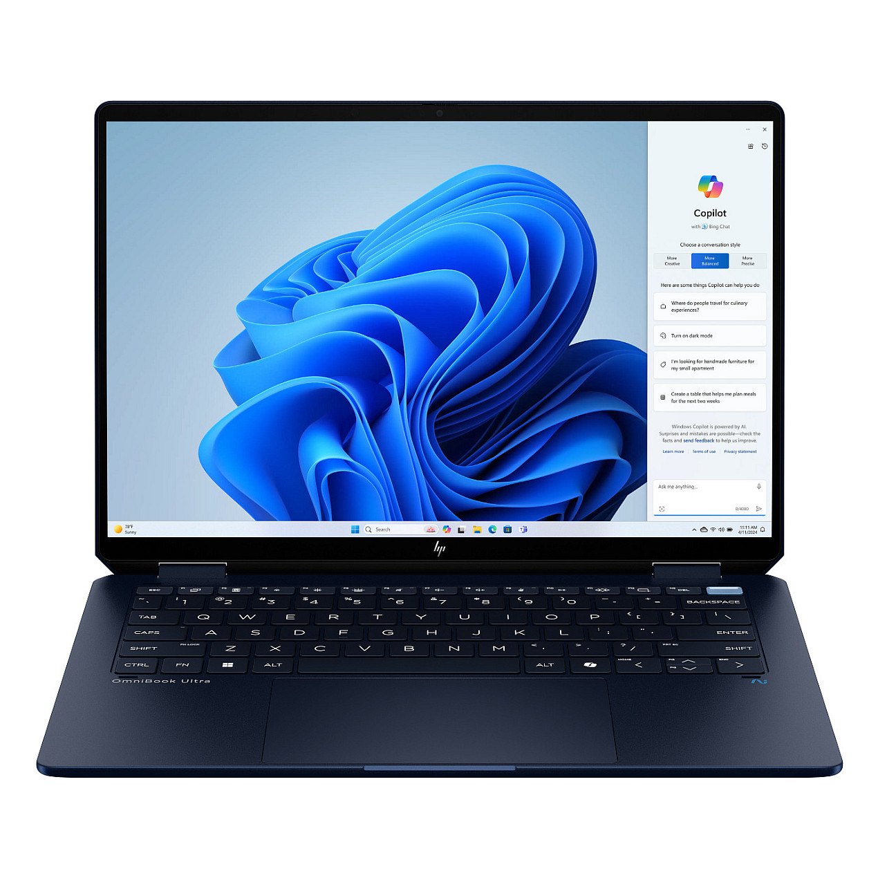 Laptop HP OmniBook Ultra Flip 14 (14", OLED, 3K, Intel Core Ultra 7 258V, 32GB, 1TB SSD, Intel Arc 140V, Windows 11 Home, DE tipkovnica, Atmospheric Blue)-0