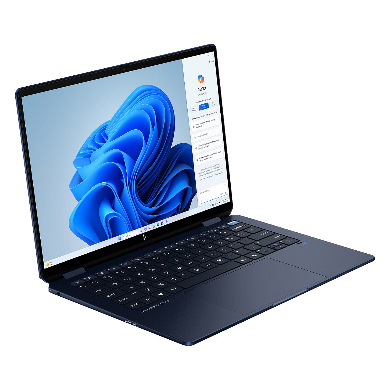 Laptop HP OmniBook Ultra Flip 14 (14", OLED, 3K, Intel Core Ultra 7 258V, 32GB, 1TB SSD, Intel Arc 140V, Windows 11 Home, DE tipkovnica, Atmospheric Blue)-1
